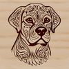 Stylized Rottweiler Illustration High-quality graphic design of a Rottweiler dog in a detailed, stylized format suitable for various uses.