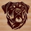 Vector Rottweiler Clip Art A high-quality illustration of a Rottweiler's head from various angles.