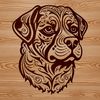 Free Vector Clip Art Rottweiler Head A close-up graphic representation of a dog's face, specifically a Rottweiler breed.