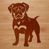 A loyal and intimidating breed of dog standing on four legs.