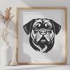 Artistic Rottweiler - Laser PNG