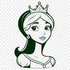 Young Female Royalty SVG Clip Art Design A young female princess character created as a vector graphic design.