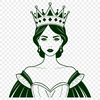 Beautiful Princess Vector Art A vector illustration of a female character dressed as a princess, suitable for various digital applications.
