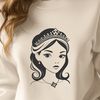 Illustrative princess portrait for digital use in vector format.