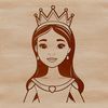 A digital illustration of a young female princess character created as vector art.