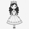 A young female character in a royal setting, suitable for personal or commercial projects.