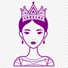 Royal Female Character SVG Clip Art A young female character in a princess costume, suitable for vector design and illustration.