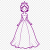 A detailed illustration of a young female princess character with royal attire.
