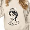A young female princess character designed as vector art, suitable for digital and printing applications.