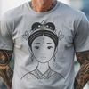 Stylized Young Princess Vector Art A stylized illustration of a young female princess with royal attire.