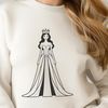 Free SVG Clip Art of a Lovely Girl A female princess character as a vector graphic illustration