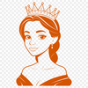 Young Royalty Girl Clip Art Young female royalty character vector illustration