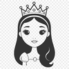 Royal Little Princess Illustration A royalty-inspired design featuring a young princess with a crown and regal attire.