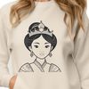 Medieval Princess Vector Art Clipart A young female princess character in a traditional medieval setting, suitable for vector art design.