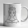 Cute Princess Cut File for Laser Cutter A princess character created as vector art, suitable for cutting machines or laser cutting.