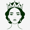 A digital illustration of a young female princess in various outfits and poses.