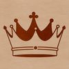A digital illustration of a crown made with vector lines and shapes.