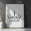 SVG Vector Design Art A 2D vector illustration of a crown, suitable for editing with design software like Procreate or Illustrator.
