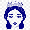 Vector Princess Character Illustration A young female princess character designed as a vector graphic in an SVG format.
