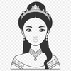 An illustration of a young female character dressed as a princess.