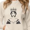 Royal Woman Illustration Female character in royal attire, suitable for vector art design projects.