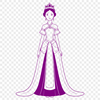Elegant Princess SVG Graphic Female character in royal attire, royalty vector art illustration.