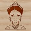 A young female princess character in a royal gown, suitable for various digital formats including SVG.