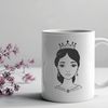 Medieval Maiden Clip Art A young female princess in a medieval costume, suitable for crafting and design projects.