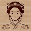 Princess Clip Art Design Image A female character in medieval attire, suitable for graphic design projects.