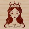 Illustrative female princess character created as vector art in SVG format.
