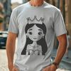 A detailed illustration of a young female princess, suitable for digital and commercial use.