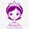 Vector Princess Graphic Illustration Young female princess character designed as a vector graphic.