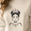 Beautiful Girl Illustration in SVG Illustrated female royalty character in vector format.