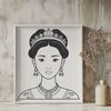 Royal Beauty Clip Art Design A young female princess in a royal gown, suitable as a vector graphic clip art design.