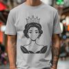 A young female princess character in a regal pose, designed as vector art for various applications.
