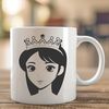 Royal Female Icon Design A princess illustration with elegant attire, ideal for vector art projects.