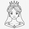 Royalty-Inspired Princess Vector Art A royalty-inspired princess character created as a vector image.