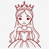 Female royal character illustration in vector format.