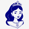 A digital illustration of a young female princess character in a royal gown.
