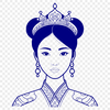 Illustration of a young female princess in a regal pose.