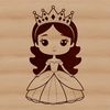 Illustration of a young princess created using scalable vector graphics technology.