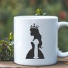 Girl Princess Silhouette Design A young female princess character in vector format.