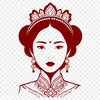 Princess Clipart in SVG Format Free Download A young female royalty character in vector format.