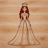 Digital graphic representation of a young girl as a princess, created with SVG technology.