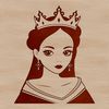 Female royalty depicted in a stylized vector illustration.