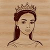 Enchanting Princess Vector Art Vector illustration of a female princess character in a fantasy setting, suitable for digital design and crafting projects.
