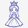 Female royal figure in a regal pose, created as a vector graphic for digital designs.