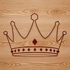 Regal Outline Design An outline design of a traditional crown for crafting and design projects.