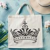 A decorative crown made from simple lines and shapes, suitable for vector graphics.