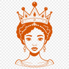 Beautiful Princess Clip Art SVG File A young female character depicted as a princess in a royal attire.